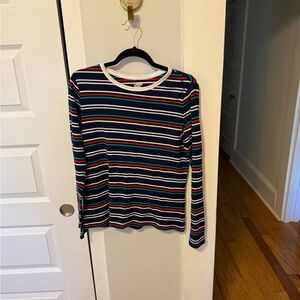 Lands' End Multicolor Striped Vintage Shirt